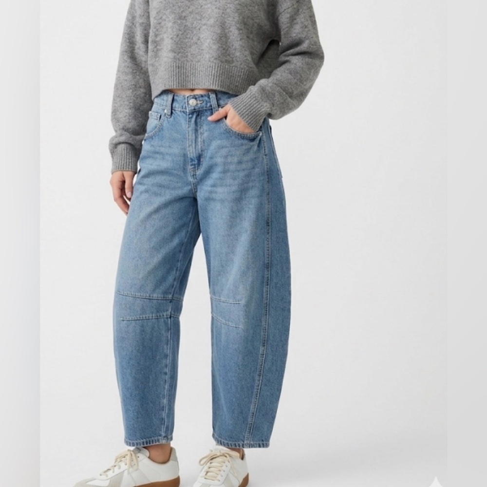 Wide Leg Light Blue Jeans - Women